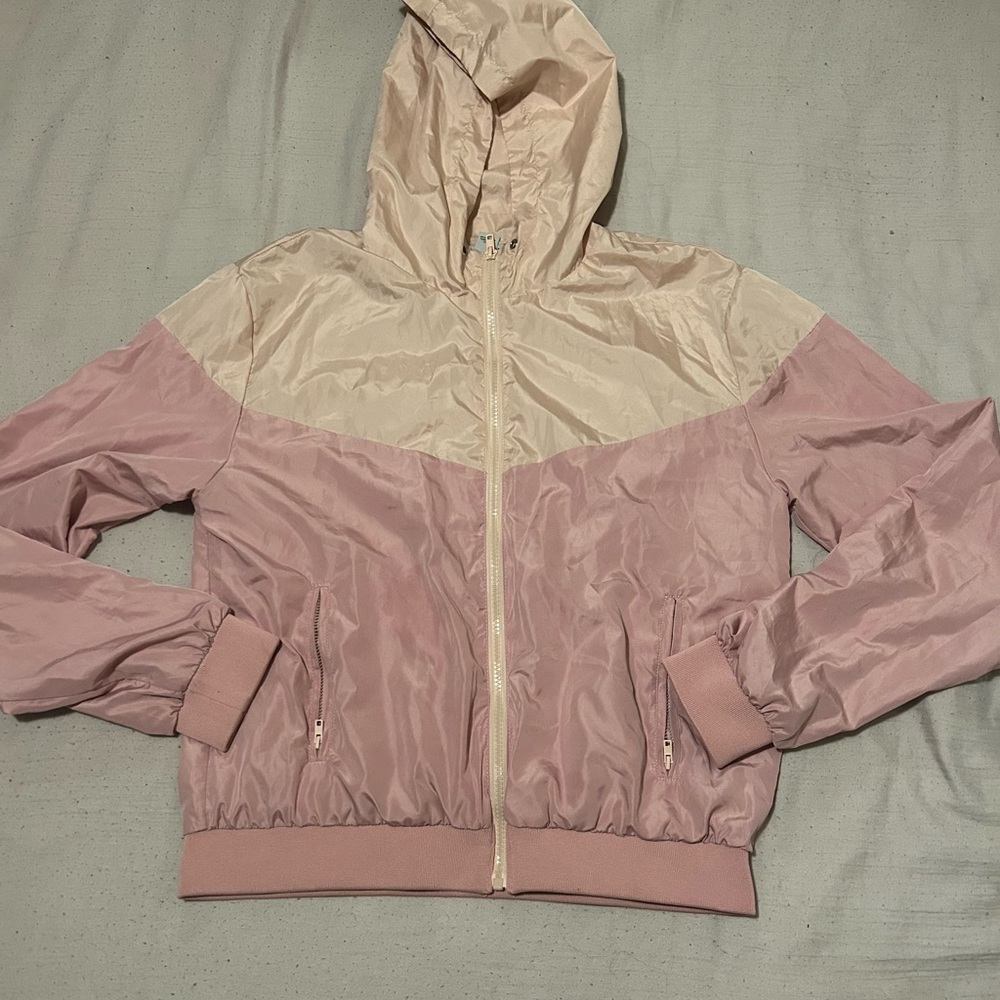 Forever 21 Pink and Cream Bomber Jacket